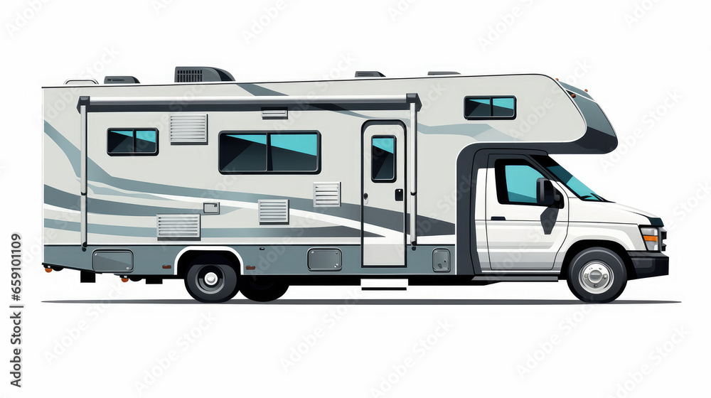 RV truck isolated