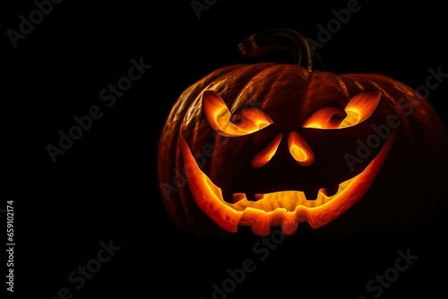 Halloween Pumpkin illustration made wit AI Generated © Umar