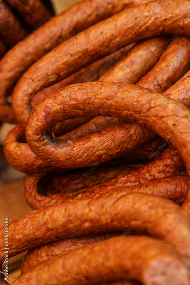 There are raw smoked sausages on the market. There are raw smoked sausages on the market.