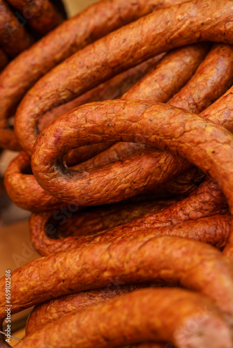 There are raw smoked sausages on the market.