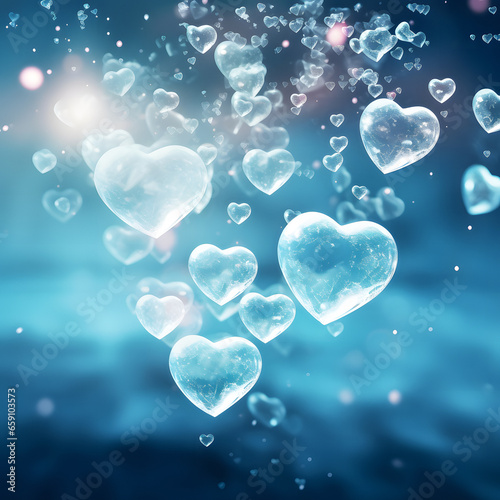 Heart Bubble In Air, Love Background