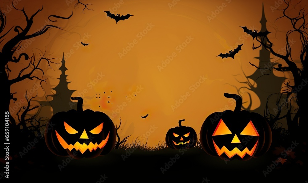 Halloween Pumpkin illustration made wit AI Generated Halloween Pumpkin illustration made wit AI Generated
