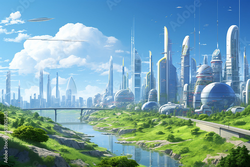 Zukunftsstadt in einer sauberen Umwelt frei von CO2 © Lukas Rapp