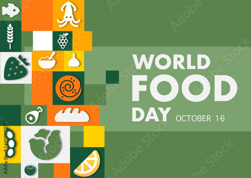 world food day on october 16 business brochure flyer banner design horizontal template vector, cover presentation abstract, modern publication poster and flag-banner.