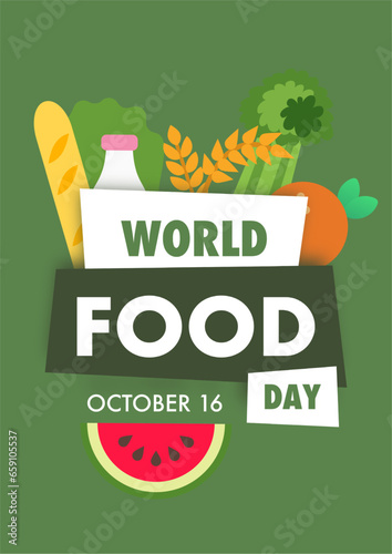 world food day on october 16 business brochure flyer banner design horizontal template vector, cover presentation abstract, modern publication poster and flag-banner.