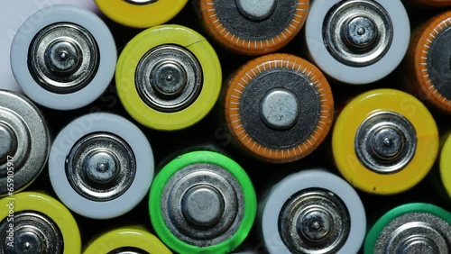 Many different batteries for recycling, battery recycling photo