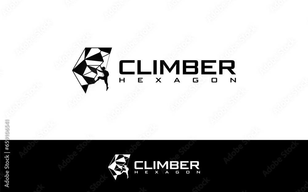 Fototapeta premium Climbing modern logo vector