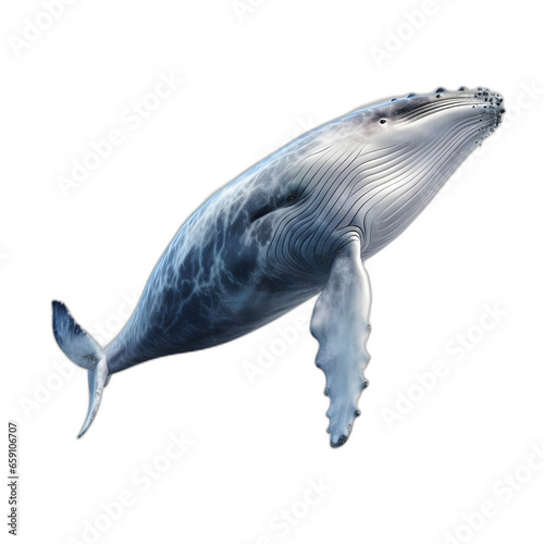 whale isolated on transparent or white background