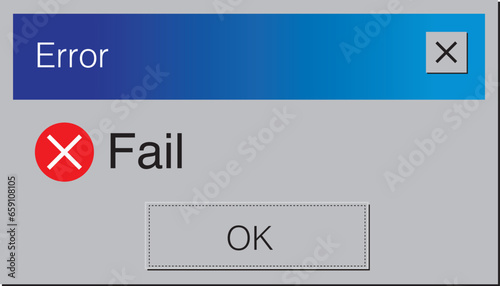 Classic system error warning dialog