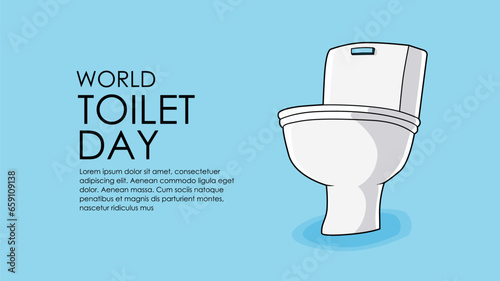 world toilet day banner template vector