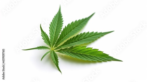 marijuana leaf clipart on white background.Generative AI