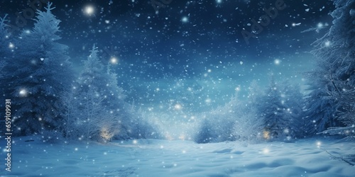 christmas snowy winter snowflakes falling background cinematic