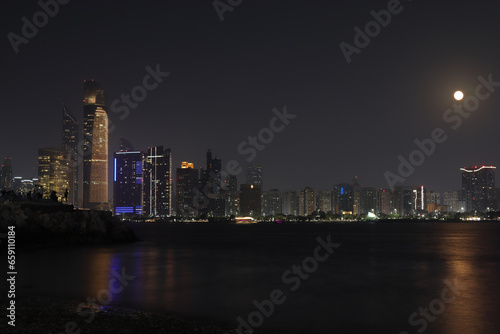 UAE country skyline at night