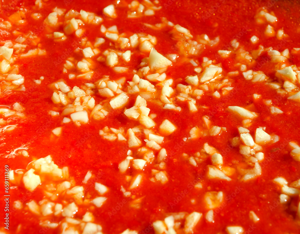 Texture of delicious adjika sauce as a background Texture of delicious adjika sauce as a background