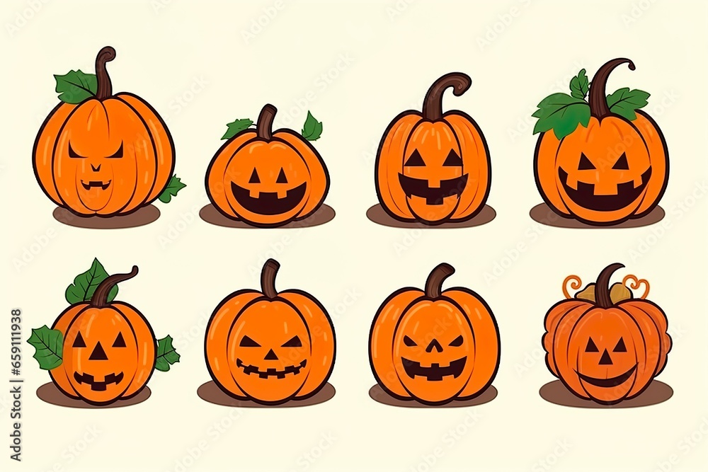 Halloween Pumpkin illustration made wit AI Generated Halloween Pumpkin illustration made wit AI Generated