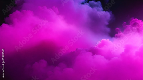 Fantasy cloudscape with bright pink and blue colors