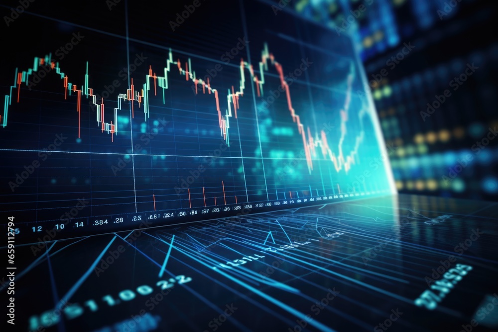 Chart trading on the stock exchange. Investments, trading, stocks. Chart trading on the stock exchange. Investments, trading, stocks.