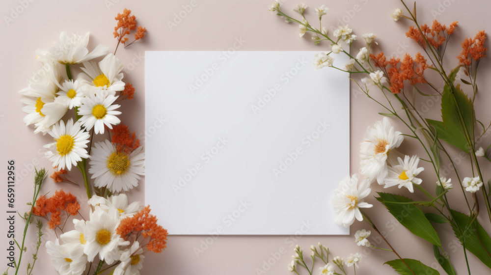 note paper with flowers
