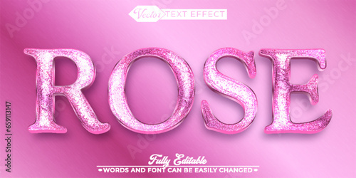 Elegant Rose Vector Editable Text Effect Template