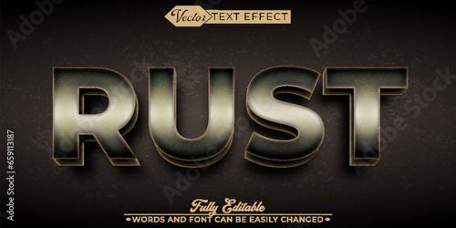 Metal Rust Editable Text Effect Template