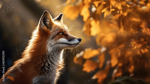 Fox at autumn