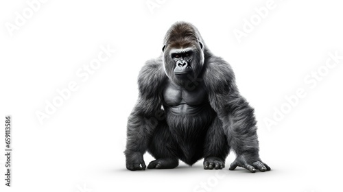 Gorilla isolated on white © Fadil