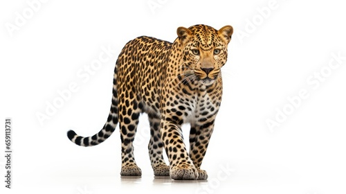 Leopard isolated on white