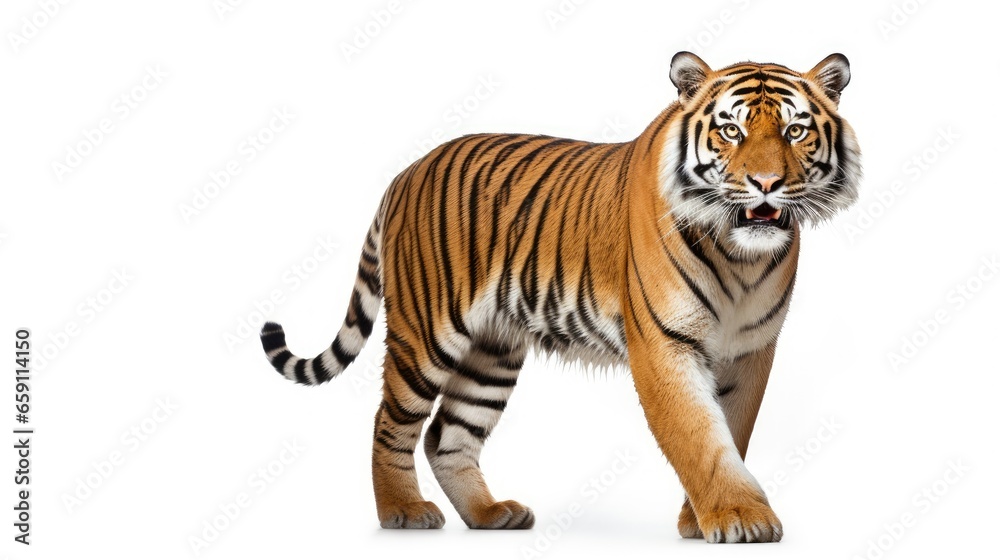 Tiger isolated on white