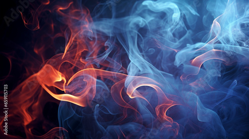 colorful smoke and fog, high contrast background texture, red and blue