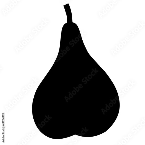 Pear / pyrus fruit flat vector icon for food apps and websites