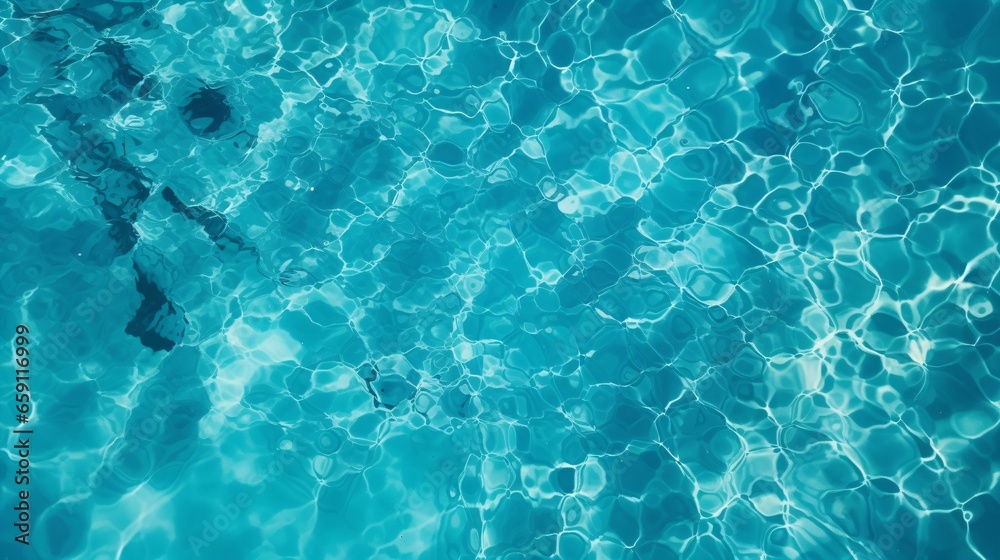 Obraz premium Arrière plan eau de piscine, avec effet de caustique, illustration graphique ia générative