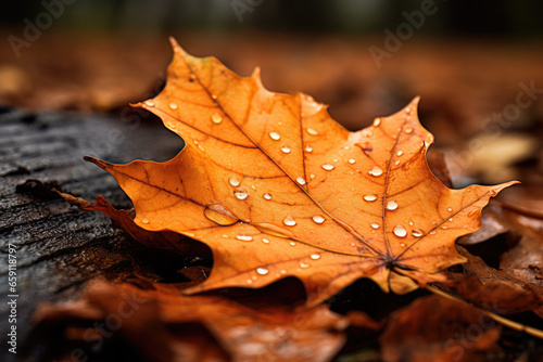 Beautiful autumn leaf portrait