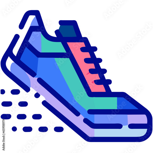 vector running shoe athletic jogging icon illustration svg
