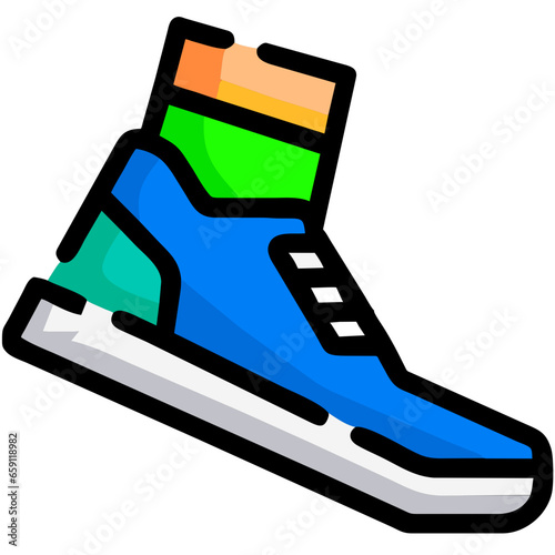 vector running shoe athletic jogging icon illustration svg