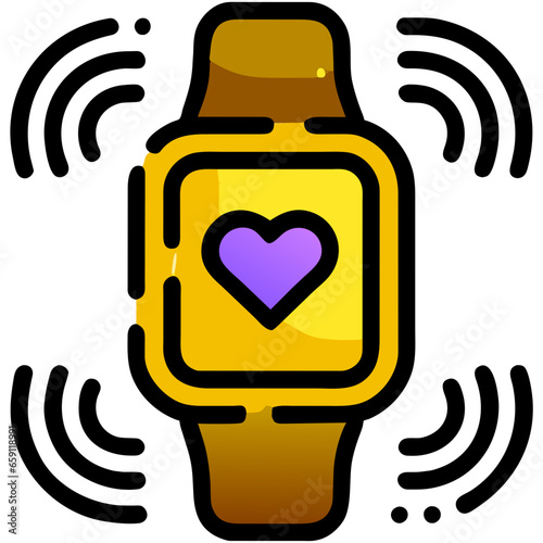 vector gps smartwatch wristwatch icon illustration svg