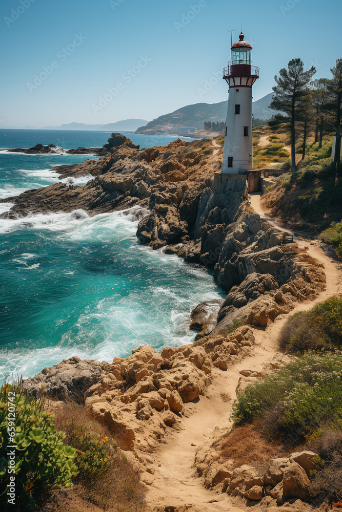 lighthouse on the coast of state