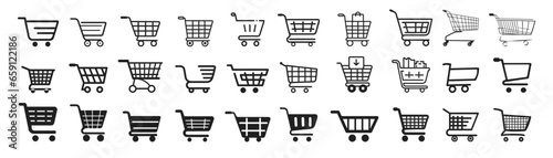 shopping cart symbol shop and sale icon. Full and empty shopping cart symbol, shop and sale photo