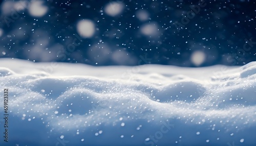 Beautiful ultrawide view of light snowfall on snowdrifts, intricately captured © ahmta