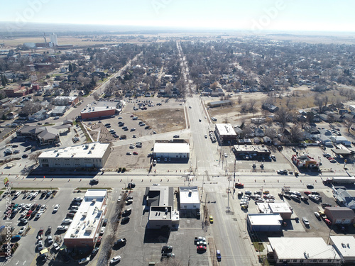 Sterling Colorado Aerial overview winter 2020