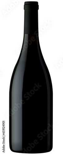 bottle of red wine transparent  background 2