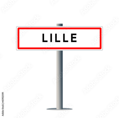 Illustration of the city entry for Lille on a white background
