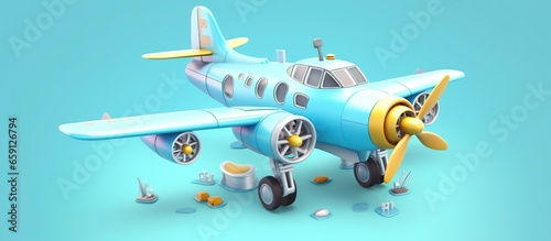 cute cartoon airplane