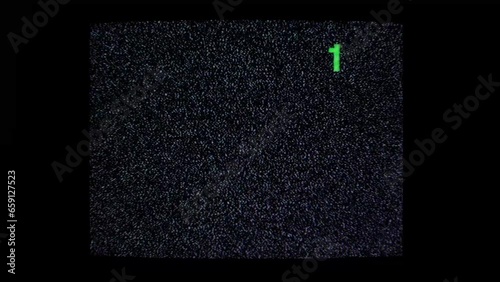 
Old analog tube (kinescope) TV - no signal, white noise, snow (bugs) on the screen. Switching channels.
