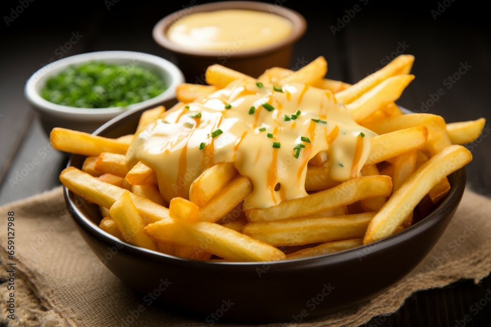 Hot French fries. Restaurant fast food. Generate Ai Hot French fries. Restaurant fast food. Generate Ai