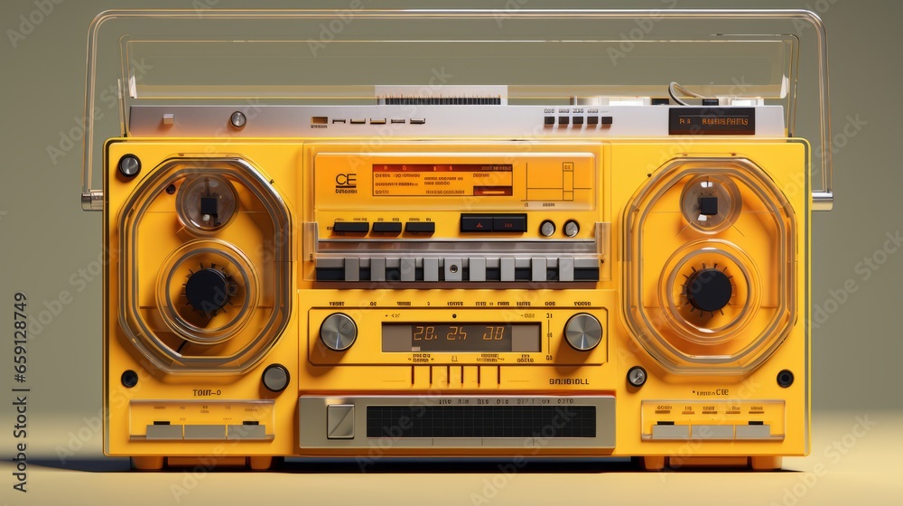 Fototapeta premium retro player, radio, vintage, sound