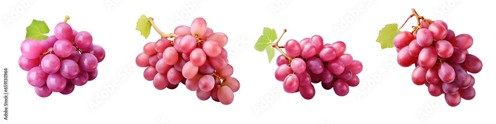 Pink Grapes Graphics Pink Grapes clipart collection, vector, icons isolated on transparent ...