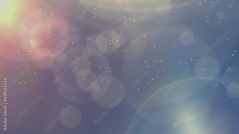 Celestial blue bokeh and lens flare background