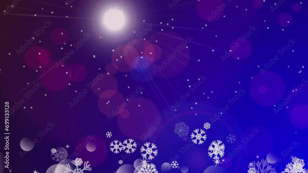 Snowflakes winter background on royal blue with lens flare. Abstract background/ overlay. Snowflakes winter background on royal blue with lens flare. Abstract background/ overlay.