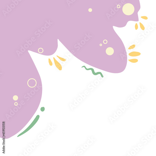 purple liquid fluid abstract corner border frame memphis style design illustration © dboroCreativeStudios