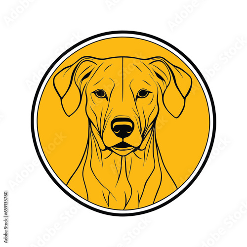 Vector of a dog head logo illustration